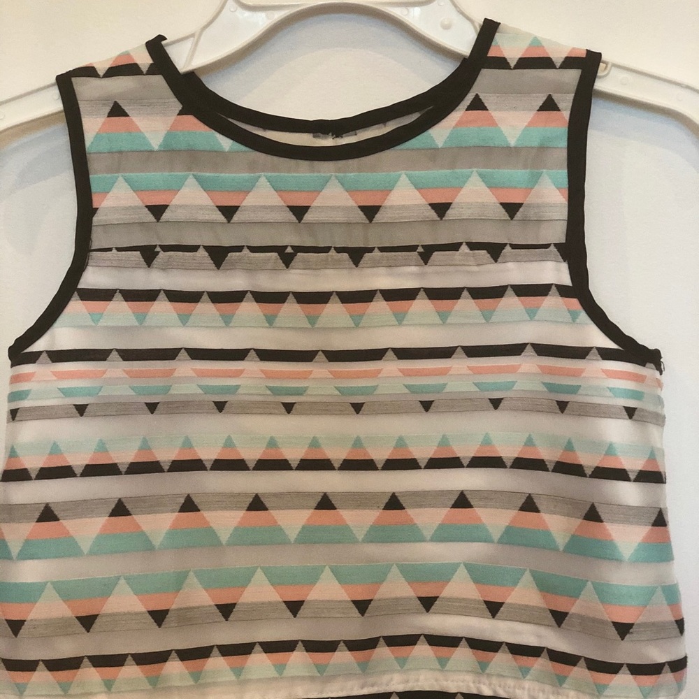 Girls cropped shirt with matching skirt.